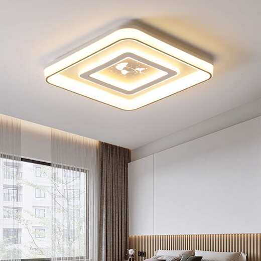 Jihuo Bedroom Lamp Ceiling Lamp Modern Simple 2024 New Children's Lamp Light Luxury Popular Internet Celebrity Master Bedroom Room Lamp LX Round Style - Diameter 50CM High Bright White Light