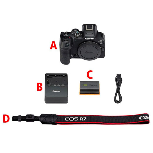 佳能（Canon）[至高24期免息]EOS R7半画幅微单相机APS-C防抖视频高速连拍 3250万像素 打鸟踏春 机身+RF24-240mm IS USM 套餐一基础套餐 64G卡+699电池礼包