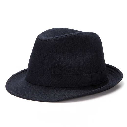 Specht alter Mann Hut Männer Frühlings- und Herbst-Top-Hut-Kleidung Hut mittleren Alters Gentleman Hut alter Mann Hut Sommer Dünner Jazz Hut Navy Frühling und Sommerstil 58 cm