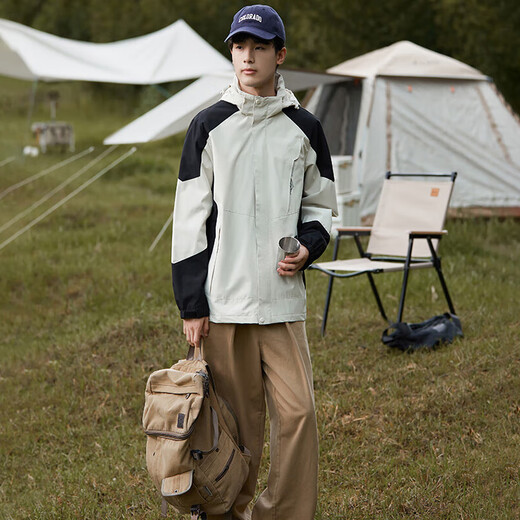 VICTORIATOURIST Jacket Three-in-One Polar Fleece Liner Outdoor Jacket Men's and Women's Cotton Jacket Winter Thickened Mountaineering Jacket Women's White XL