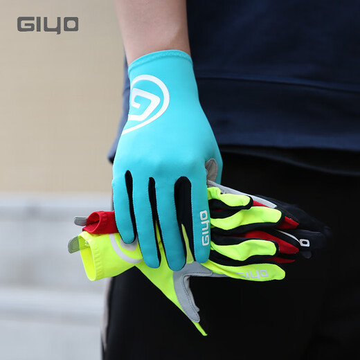 GIYO wind-breaking cycling gloves autumn and winter warm road mountain bike fleece full-finger men's outdoor equipment women S-09-black gray (5-20 C) M
