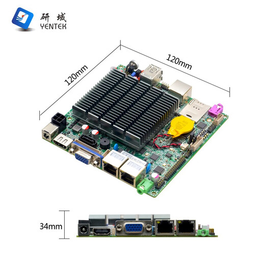 研域N29工控主板赛扬J1900四核迷你ITX工业一体机NUC电脑单/双千兆网口2COM串口12x12工控机NANO小主板 赛扬J1900 单网2串 6*USB N29_1L