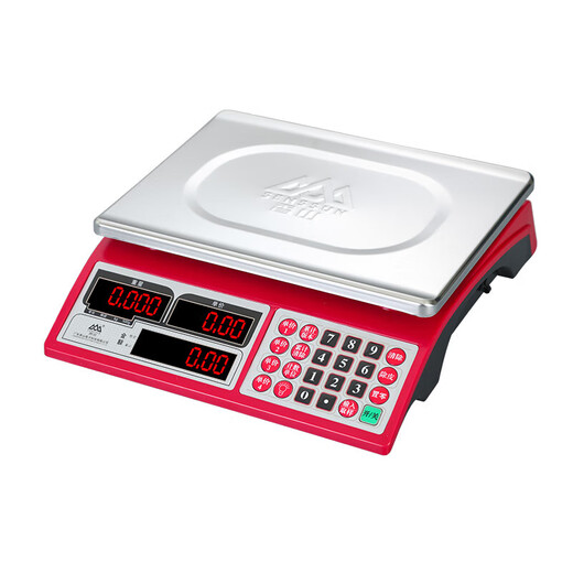Xiangshan brand electronic scale commercial small 30kg household waterproof brand platform scale stainless steel vegetable selling precision scale upgraded version 30kg (indoor red letter)
