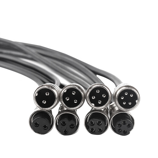 DZYJ double-headed aviation plug GX16-2345 core female to female male to male welding connection cable 3-core 1m single-head female with wire