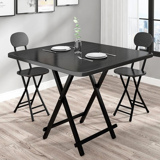 Huakaizhixing folding table table folding dining table simple and convenient small apartment dining table square table dining table CJ018 80cm
