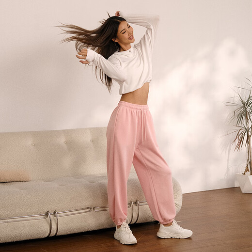 La Nikar hooded sports top women's autumn and winter loose slimming running long-sleeved T-shirt Pilates training fitness wear-S1235 white XS