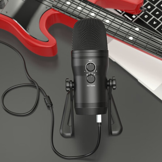 FIFINE condenser computer microphone desktop USB professional recording karaoke game e-sports anchor live broadcast multi-directional wired monitoring recording dubbing noise reduction radio microphone K690 K690 microphone + BM63 cantilever bracket + shock mount + anti-spray net
