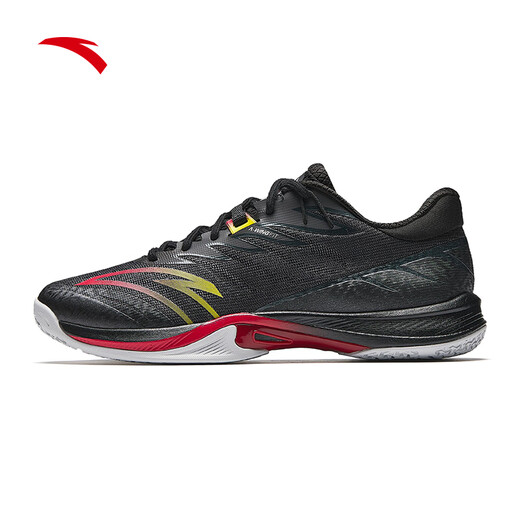 ANTA Qingyi Badminton Shoes丨2026 Spring New Wear-Resistant Anti-Slip Professional Training Sports Shoes for Men and Women Black/Classic Red/High-Gloss Yellow-5 39