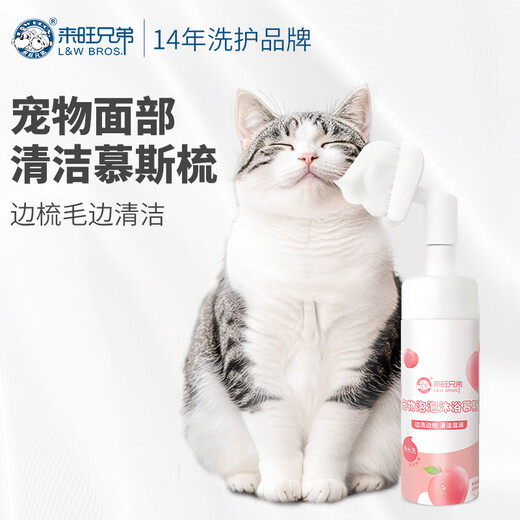 L&W BROS. Pet Comb Teddy Bear Cat Facial Cleansing Mousse Comb Bath-Free Foam Cat Hair Comb Supplies