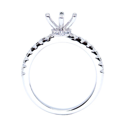 Fat Donglai's same style 18k gold ring with empty support, Seiko moissanite l ring support, 925 silver plated 18k gold ring fixing port J01 (1 carat)