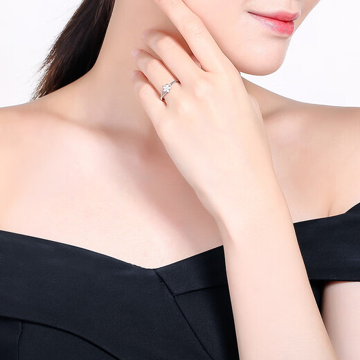 Saturday Fortune PT950 Fashionable Platinum Ring Women's Love Birthday Gift PT013140 No. 12 About 2.92g