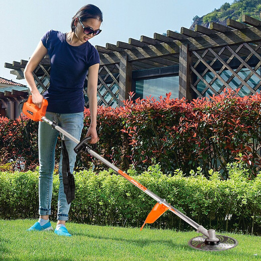 XMSJ multi-function household electric lawn mower rechargeable high-power mower lithium battery to make grass, high-end 3880W+20A lithium battery + gift bag