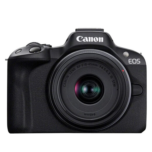 Canon only replaces but does not repair R50 mirrorless camera. Entry-level half-frame vlog4k video. Compact and portable. 18-45 set. Black comes with 1-year extended warranty.