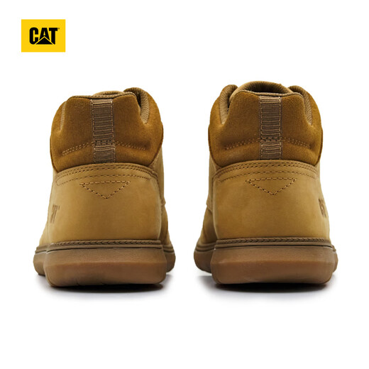 Cat Carter Herren Freizeit und komfortable Reisebläbner Leder Nicht-Schlupf-Arbeitsstiefel lässig Low-Stiefel Einkaufszentrum gleicher Stil braun gelb 40