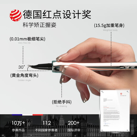 Sanzitang two-pronged elbow eyebrow pencil waterproof and sweat-proof, long-lasting and non-fading, three-dimensional eyebrow pencil for women with extremely fine wild eyebrows, dark gray brown, 1 pack, dark hair type with eyes closed