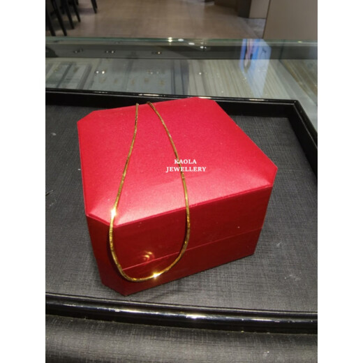 CEENIU Fat Donglai same style 18k gold snake bone chain 18K gold necklace 925 silver female gold exquisite plain clavicle ZDF snake bone chain 45CM