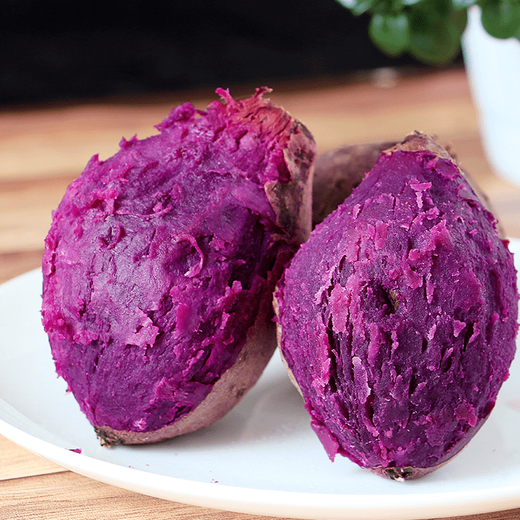 Luxi Guangxi Fresh Purple Sweet Potatoes Seasonal Premium Purple Sweet Potatoes Soft, Sweet and Healthy Fresh Vegetables Selected Medium Fruit Net Weight 9Jin Jin is equal to 0.5kg (single fruit 3 taels +)