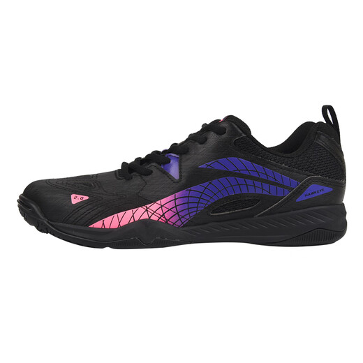 Li Ning Table Tennis Shoes Men's and Women's National Team Competition Training Sports Shoes Breathable and Wear-Resistant Hawkeye 2.0 Black 39