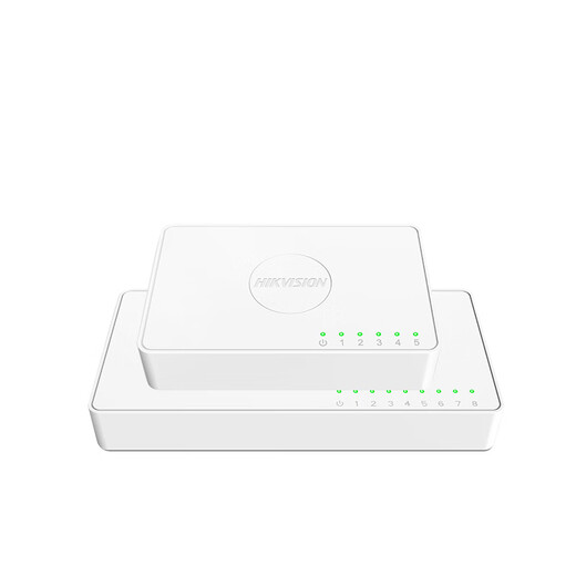 海康威视（HIKVISION）5口8口16口24口铁壳百兆千兆交换机非网管传输监控器安防设备网络分流器集线转换器网线分线器 DS-XS05D（5口百兆塑壳）