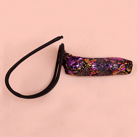 Men's and women's privacy C-string underwear, triangle hole-free pants, couple's temptation thong, C-string T-pants, one size fits all, style 3, men's sequined black