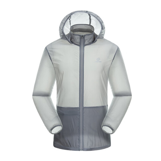 TECTOP skin windbreaker outdoor couple style men's windbreaker sun protection jacket JL3009 men's light gray XL