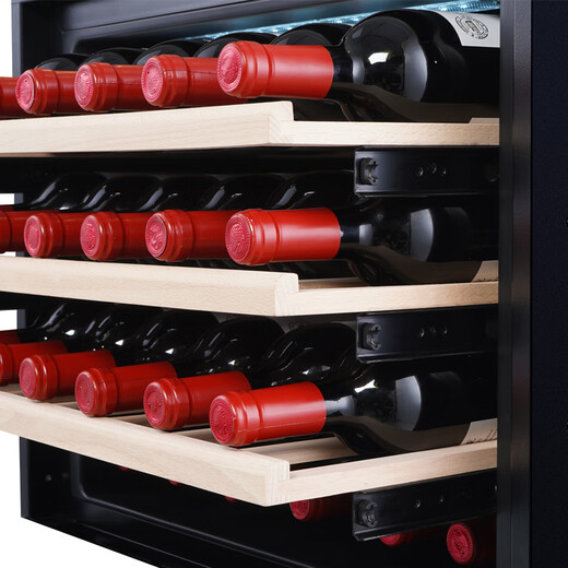 EREMITE Home Fully Embedded Red Wine Cabinet Constant Temperature Wine Cabinet Embedded Wine Storage and Preservation Cabinet Cold Drink Tea Cabinet Fully Embedded Wine Cabinet Cold Drink Cabinet Frequency Conversion Silent 455 High Touch Opening/Side Opening 24 Bottles
