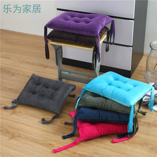 Qiaorui plush cushion winter office dining chair cushion thickened and warm electric student classroom bench rectangular chair butt cushion gray 35*24 (thickness 5 cm)