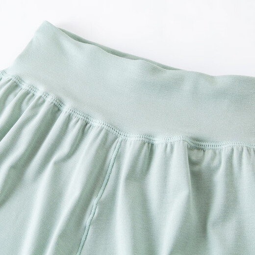 Mini Bala mini parent-child plant core Tencel base home anti-mosquito pants for boys and girls bean paste green 40001 100 cm