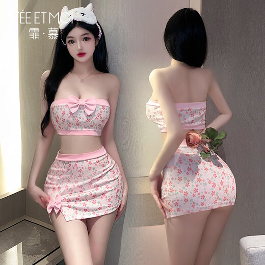 Feimu Bow Decoration Floral Floral Home traje lencería sexy mochila sexy traje de baño de cadera 6227 traje floral sin tirantes lencería sexy lencería sexy lencería sexy goteo de goteo