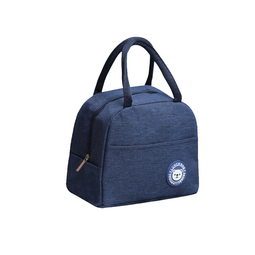 Mupson lunch box bag, insulated lunch box bag, student lunch box, waterproof and oil-proof, office worker meal bag, thickened aluminum foil bag, Antarctic blue, thickened, waterproof, cationic