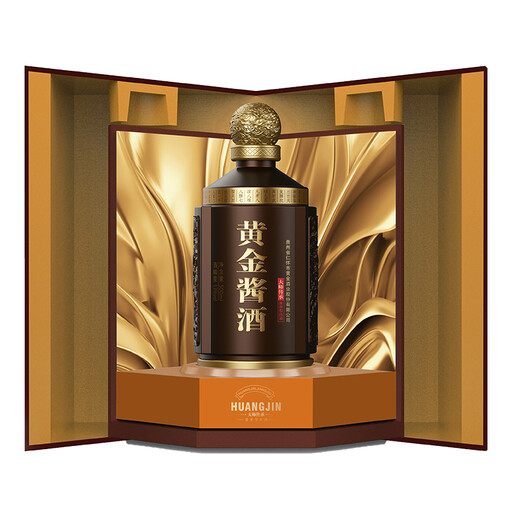黄金酱酒黄金窖藏大师传承53度酱香型白酒贵州纯粮酒优级500ml礼盒装 53度 500mL 1瓶 【窖藏-大师传承】