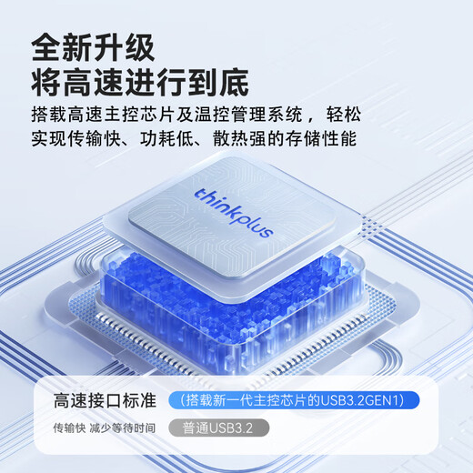 ThinkPlus Lenovo USB flash drive 256GB Type-C USB3.2 dual interface USB flash drive for mobile phones and computers universal large capacity office business USB flash drive TPU301 series