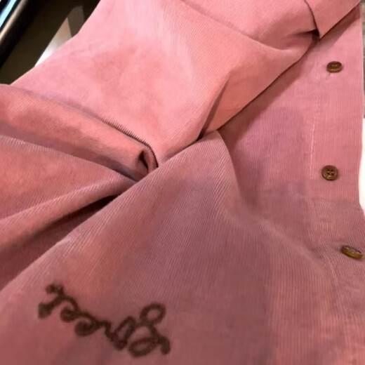 Jeanswest women's solid color shirt 2025 spring new top classic lapel trendy girl's shirt KF pink 8340 160/84A/M