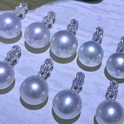 Bindao Jennifer Jewelry 12-13mm perfect round white freshwater pearl pendant 925 silver lucky knot clavicle chain for women perfect round