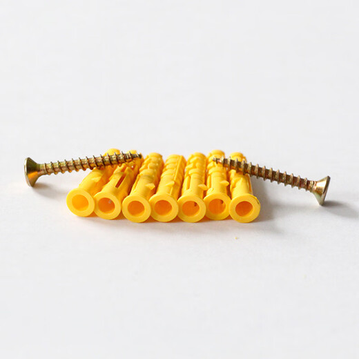 Deqi small yellow croaker plastic expansion tube expansion screw rubber plug bolt expansion plug self-tapping screw set 6*60mm (50 sets)