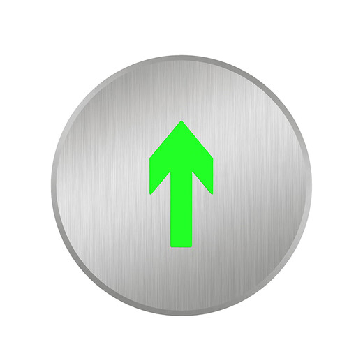 Индикатор эвакуации с земли, самосветящаяся флуоресцентная подземная лампа, нет необходимости подключаться к электричеству, аварийный пожарный ориентир из нержавеющей стали. 1 самосветящийся ориентирный светильник с поверхностью из нержавеющей стали, 11,4 см.