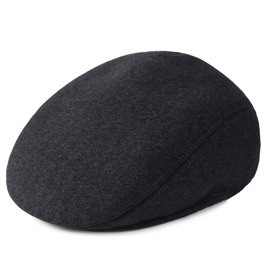 CHICORA middle-aged and elderly hats men's spring and autumn forward hat thin section old man grandfather dad new spring and summer casual peaked cap 301 black thickened M (57-58cm)