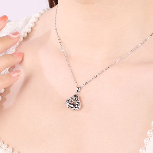 Yuan Shengfu's new PT950 high-quality fashion Maitreya Buddha platinum pendant, atmospheric platinum necklace pendant for women, platinum Buddha pendant (small version) 3.15 grams