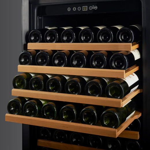 Bacchus Ice Bar Red Wine Cabinet 120 Bottles Constant Temperature and Humidity Wine Cabinet Wine Cabinet Household Large Capacity Champagne Wine Cabinet Embedded Refrigerated Cigar Display Cabinet Office Wine Cellar 270L - Flat Shelves - Height 1.64m270L