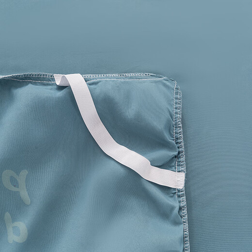 Yun color pure cotton bedspread bed skirt style bed set sheet set 1.5 meters 1.8 Simmons dustproof protective cover pure cotton non-slip bed sheet blue 150x200cm bed skirt + pillowcase 2 pieces