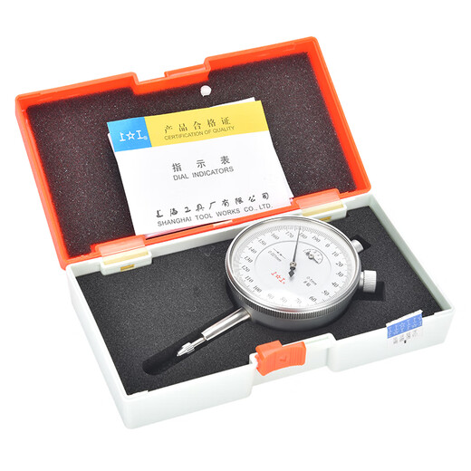 Shanggong mechanical dial indicator 0-1mm surface diameter 60mm grade 1 graduation value 0.001 indicator QG1-01