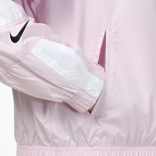 Nike (Nike) zweiteiliger Nike-Frauenanzüge, modische und atmungsaktive Sportbekleidung, Kapuzenjacke, Fußangestellte, CZ8801-695/einköpfige rosa Jacke, s