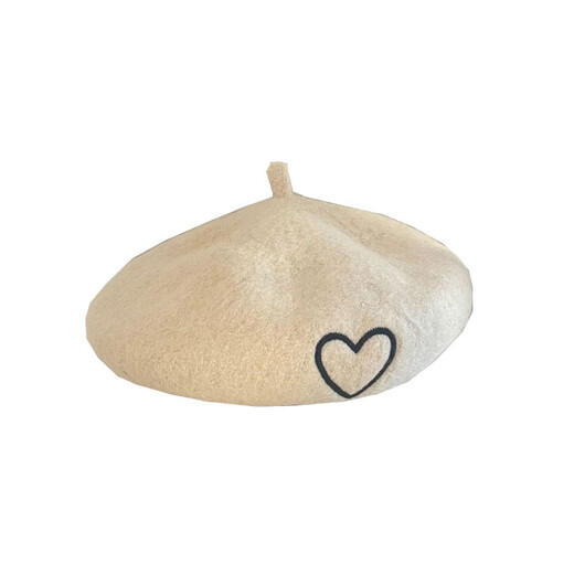 Lishang ins Korean children's hat girls wool beret spring, autumn and winter baby painter hat bud hat fashion red one size fits all 3-8 years old (within head circumference 50-53)