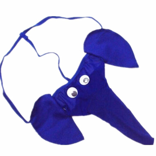 Jiumu Yadai men's sexy underwear thong men's sexy underwear T-pants leopard print cartoon nose cover black red ears one size fits all Asia