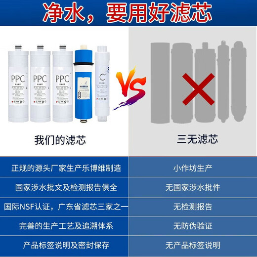 Dianzhou General Qinyuan Water Purificer Filtre Cable KRT3800 / 3820/2800 / 3890 OSMOSIE RO RO MEMBRANE SET FULLABLE APPLICABLE À QINYUAN KRT-3890 Câble de filtre de purificateur d'eau (avec membrane Dow)
