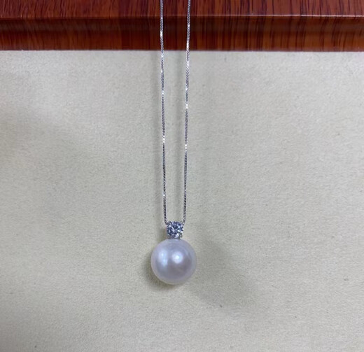 Shelly natural pearl jewelry S925 silver bracelet ring necklace necklace earrings pendant Zhuji fresh water beads 12-13mm natural pearl pendant perfect round slightly flawless S9