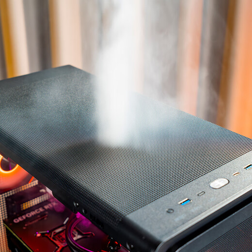 爱国者 扶摇千里 电脑机箱台式机ATX大箱360水冷电竞游戏台式主机箱 黑色 贰号玻璃侧板