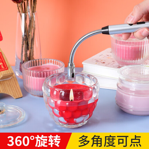 Iron helper rechargeable gas stove pulse igniter universal ignition gun kitchen gas lighter long handle windproof matte silver - rechargeable windproof long handle with USB