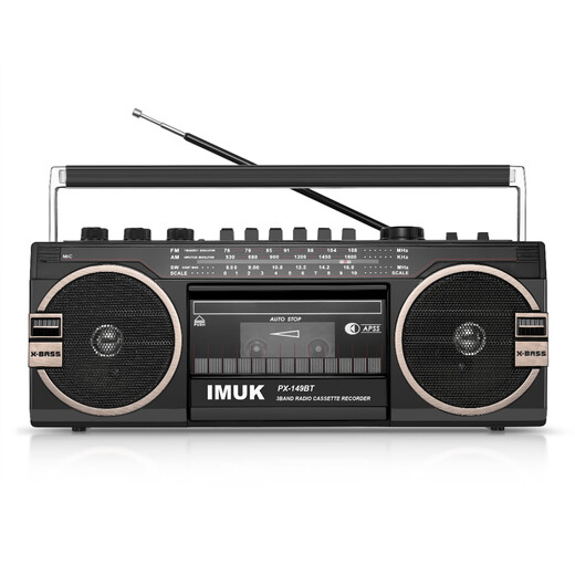 IMUK retro recorder old-fashioned tape machine U disk card Bluetooth audio multi-band Bluetooth radio 80s nostalgic retro radio recorder + 2 tapes + 8G