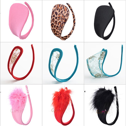 Rose sexy panties, invisible C-string panties, sexy butt-exposing temptation thong panties, lace transparent love D077 rose red men's style